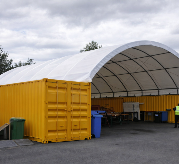 Outdoor container shelrter 10x12